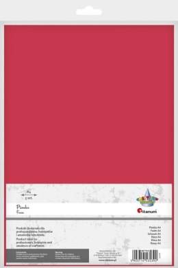 Titanum Arkusz piankowy Titanum Craft-Fun Series pianka dekoracyjna A4 5 szt. kolor: czerwony 5 ark. (6101)