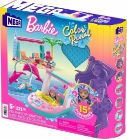 Mega Bloks Klocki plastikowe Mega Bloks Barbie Color Reveal przygoda z delfinami (HHW83)