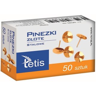 Tetis Pinezki Tetis kolor: złoty 50 szt (GP095-AO)