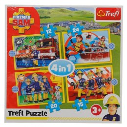 Trefl Puzzle Trefl Pomocny Strażak Sam 4w1 el. (34373)
