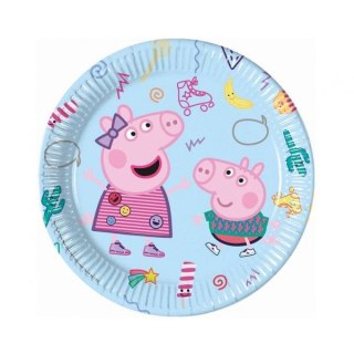 Godan Talerz jednorazowy Godan Peppa Pig (Hasbro) papier śr. 230mm 8 szt (93436)