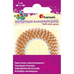 Titanum Taśma ozdobna Titanum Craft-Fun Series samoprzylepna z kryształkami pomarańczowa 1m (TZ022-1)