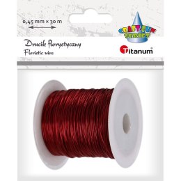 Titanum Drucik florystyczny Titanum Craft-Fun Series 0,45mm x 30m czerwony (PJ499)