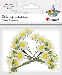 Titanum Ozdoba papierowa Titanum Craft-Fun Series Materiałowe rumianki na druciku (18YX-62/2)