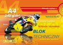 Kreska Blok techniczny Kreska A4 biały 240g 10k [mm:] 210x297