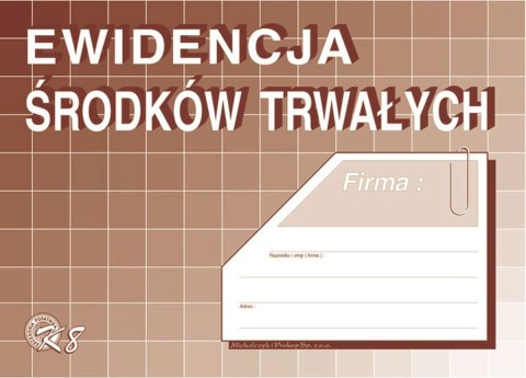 Michalczyk i Prokop Druk offsetowy Michalczyk i Prokop Ewidencja środków trwałych A5 A5 32k. (K-8)