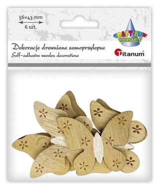 Titanum Ozdoba drewniana Titanum Craft-Fun Series motyle samoprzylepne (7509)