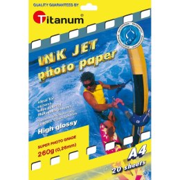 Titanum Papier fotograficzny Titanum A4 20 kartek 260 g/m² błyszczący wodoodporny