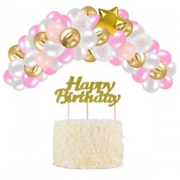 Arpex Zestaw party balony urodzinowe dla dziewczynki LUX - 53 elementy Arpex (KP6722)