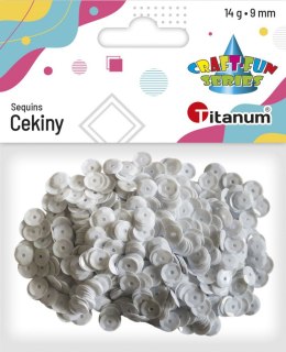 Titanum Cekiny Titanum Craft-Fun Series okrągłe 9mm białe 14g (360413)