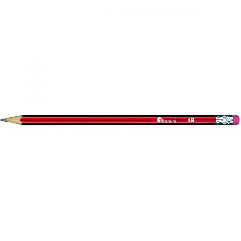 Titanum Ołówek Titanum drewniany z gumką 4B
