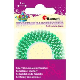 Titanum Taśma ozdobna Titanum Craft-Fun Series samoprzylepna z kryształkami 12mm zielona 1m (TZ022-1)