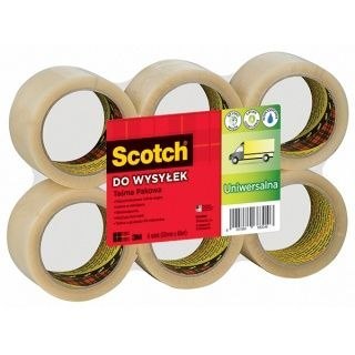 Scotch Taśma pakowa Scotch 48x66 [mm x m] przezroczysta (371)