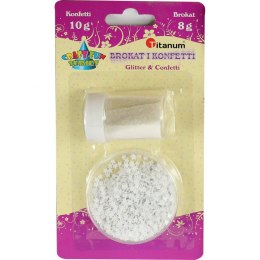 Titanum Zestaw brokat + konfetti Titanum Craft-Fun Series biały