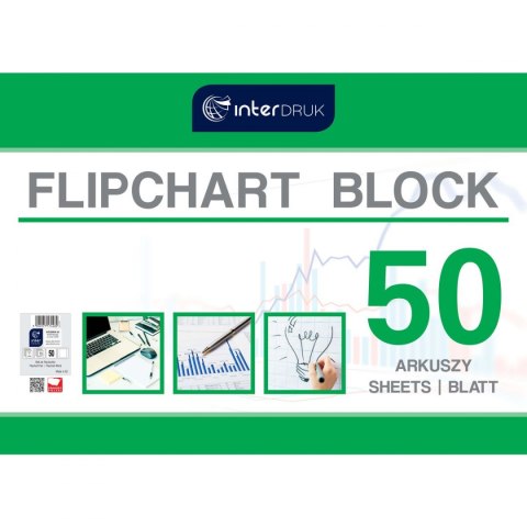 Interdruk Blok do tablic flipchart 50k. 80g czysty [mm:] 1000x640 Interdruk (FLI50)