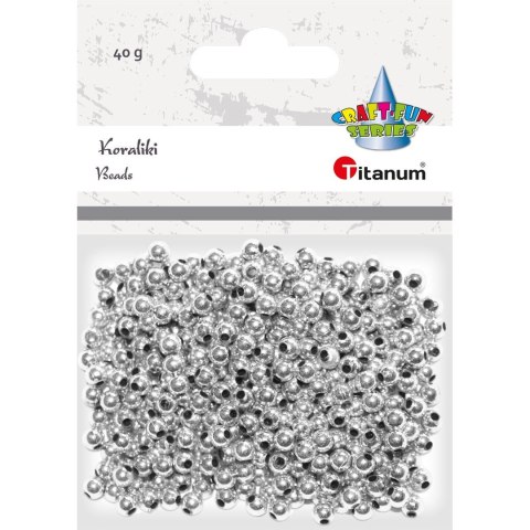 Titanum Koraliki kreatywne Titanum Craft-Fun Series srebrne (XBL02)