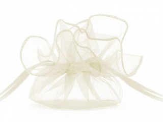 Partydeco Organza Partydeco Woreczki z organzy, kremowy, 25cm (WRG6-079-10)