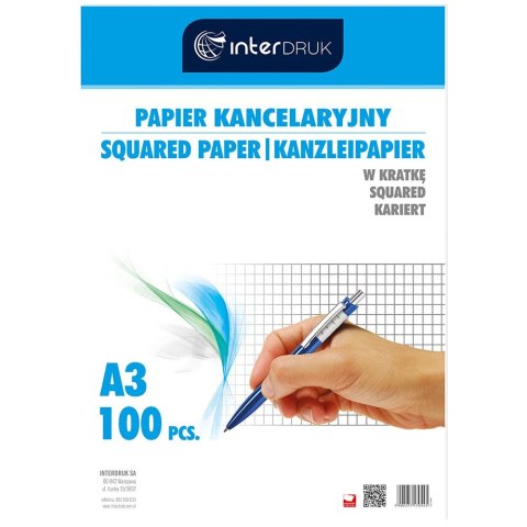 Interdruk Papier kancelaryjny Interdruk A3 krata [mm:] 297x420 (PAKA100)