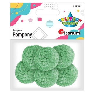 Titanum Pompony Titanum Craft-Fun Series pastelowe miętowy 6 szt (DIY19308)