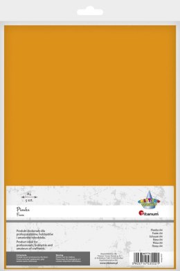 Titanum Arkusz piankowy Titanum Craft-Fun Series pianka dekoracyjna A4 5 szt. kolor: pomarańczowy 5 ark. (6129)