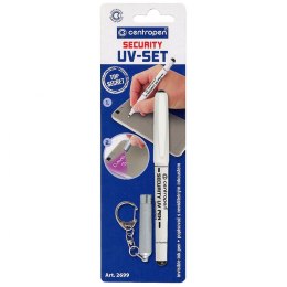 Centropen Marker specjalistyczny Centropen UV-pen + lampka, biały 0,6-1,0mm okrągła końcówka (2699)