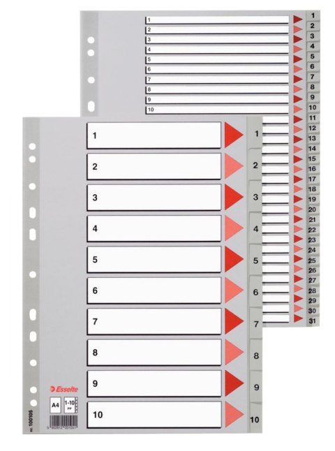 Esselte Przekładka numeryczna Esselte A4 szara 6k 1-6 (100104)