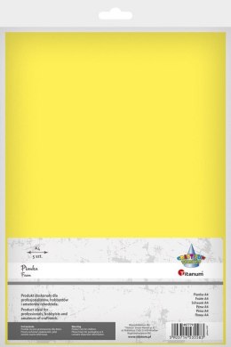 Titanum Arkusz piankowy Titanum Craft-Fun Series pianka dekoracyjna A4 5 szt. kolor: żółty 5 ark. (6107)