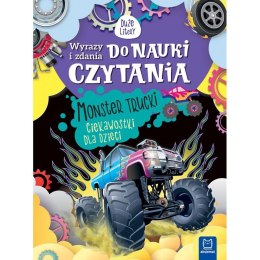 Aksjomat Książeczka edukacyjna Aksjomat Wyrazy i zdania do nauki czytania. Duże litery. Monster trucki. Ciekawostki dla dzieci.