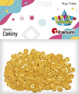Titanum Cekiny Titanum Craft-Fun Series okrągłe 7mm żółty ciemny 14g