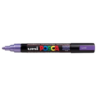 Uni Marker specjalistyczny Uni Posca, fioletowy metaliczny 1,8-2,5mm okrągła końcówka (PC-5M metalic)