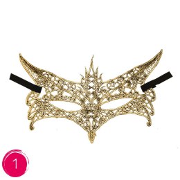 Arpex Maska koronkowa glamour złota Arpex (KM3355)