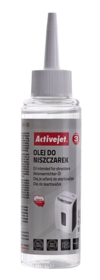 Activejet Olej do niszczarek Activejet 125ml (BIUACJNME0001)