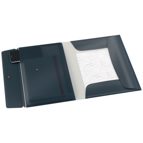 Leitz Teczka plastikowa na gumkę Cosy A4 szary ciemny Leitz (46190089) Leitz Teczka plastikowa na gumkę Cosy A4 szary ciemny Leitz (46190089)