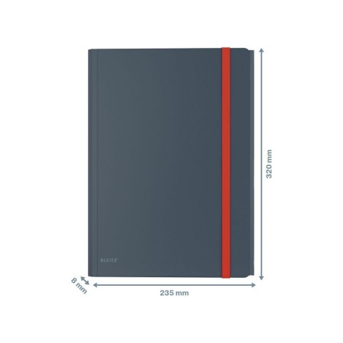 Leitz Teczka plastikowa na gumkę Cosy A4 szary ciemny Leitz (46190089) Leitz Teczka plastikowa na gumkę Cosy A4 szary ciemny Leitz (46190089)