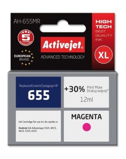 Activejet Tusz (cartridge) alternatywny HP 655 CZ111AE różowy Activejet (EXPACJAHP0216)