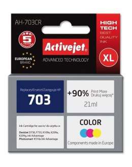 Activejet Tusz (cartridge) alternatywny HP 703 CD888 mix 21ml Activejet (EXPACJAHP0120)