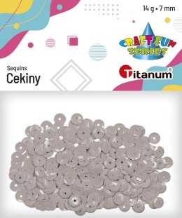 Titanum Cekiny Titanum Craft-Fun Series okrągłe 7mm szary jasny 14g