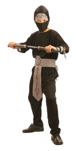 Arpex Kostium dziecięcy - Ninja szary pas - rozmiar M Arpex (SD2555-M-1515)