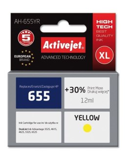 Activejet Tusz (cartridge) alternatywny HP 655 CZ112AE żółty Activejet (EXPACJAHP0217)