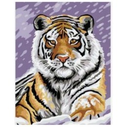 Norimpex Zestaw kreatywny Norimpex malowanie po numerach - tygrys zimą 30x40cm (NO-1007591)