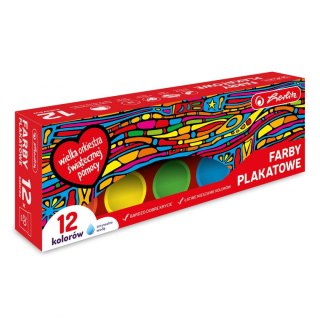 Herlitz Farby plakatowe Herlitz WOŚP kolor: mix 20ml 12 kolor. (9586447)