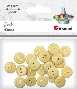Titanum Guziki Titanum Craft-Fun Series naturalny 15 szt (WDY032)