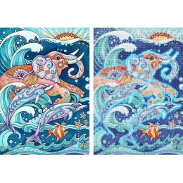 Norimpex Zestaw kreatywny Norimpex Diamentowa mozaika świecąca delfin 30x40cm (NO-1007599)