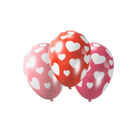 Arpex Balon gumowy z nadrukiem serca bd mix 280mm Arpex (K4095)