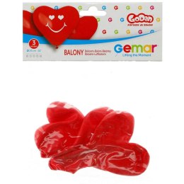 Godan Balon kształty serca Godan PREMIUM SERCA czerwony 3 szt (GB/PG30)