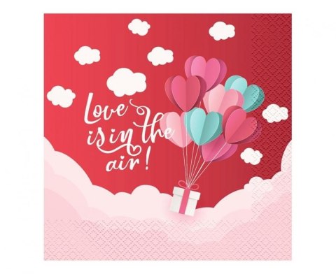 Godan Serwetki Godan Love Is In The Air czerwony papier [mm:] 330x330 (PG-SLC2)