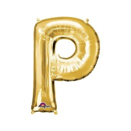 Amscan Balon foliowy Amscan litera P złota 16cal (3304301)