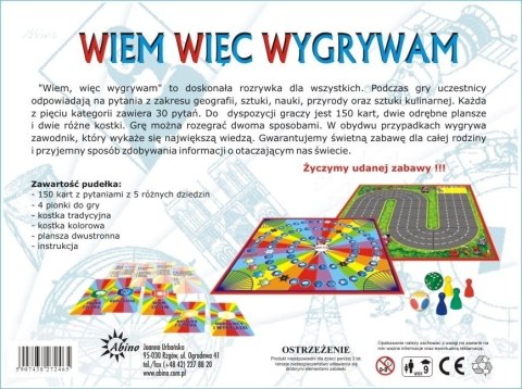 Abino Gra edukacyjna Abino Wiem, więc wygrywam