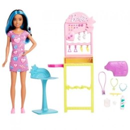 Barbie Lalka Skipper zestaw przekłuwanie uszu Barbie (HKD78)