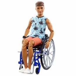 Barbie Lalka na wózku inwalidzkim w koszulce w palmy [mm:] 290 Barbie (HJT59)
